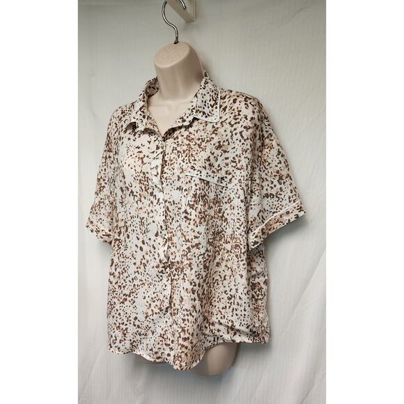 Star Above Brown Leopard Print Sleepwear Set Size XXL - Picture 3 of 11